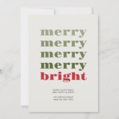 Vrolijk & Helder Modern Minimaal Rood Kerstmis Fot Feestdagenkaart (Voorkant)