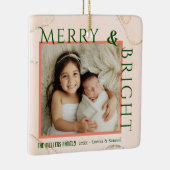 Vrolijk & Helder modern vet 1 foto Kerstmis Keramisch Ornament (Rechts)