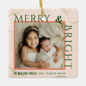 Vrolijk & Helder modern vet 1 foto Kerstmis Keramisch Ornament (Voorkant)