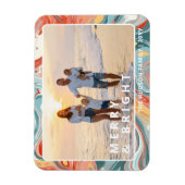 Vrolijk & Helder Modern Vloeibaar Marmer Foto Vaka Magneet (Verticaal)