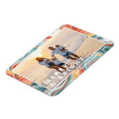 Vrolijk & Helder Modern Vloeibaar Marmer Foto Vaka Magneet (Linkerzijde)