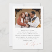 Vrolijk & Helder Moderne Kleurrijke Kerstmisfoto Feestdagenkaart (Achterkant)