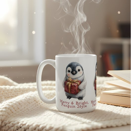 Vrolijk & Helder Pinguïn Kerstmis Koffiemok