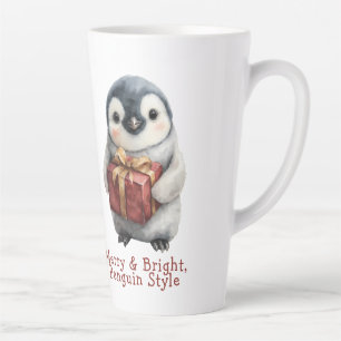 Vrolijk & Helder Pinguïn Kerstmis Latte Mok