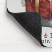 Vrolijk & Helder Pinguïn Kerstmis Muismat (Hoek)