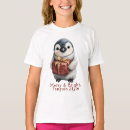 Vrolijk & Helder Pinguïn Kerstmis T-shirt