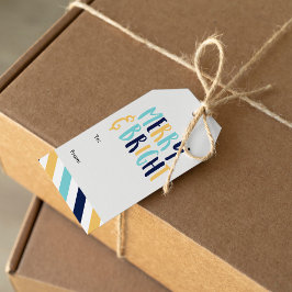 "Vrolijk & Helder" Pretstrepen Vakantie Cadeaulabel