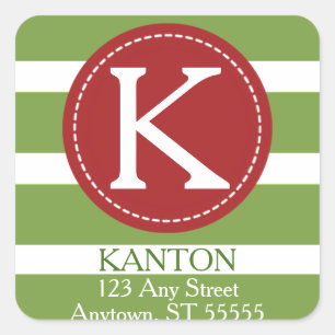 Vrolijk & helder retouradres vierkante sticker