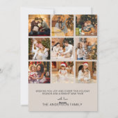 Vrolijk & Helder Retro Kerstmis Foto's Feestdagenkaart (Achterkant)