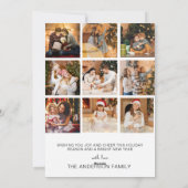 Vrolijk & Helder Retro Kerstmis Foto's Feestdagenkaart (Achterkant)