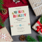 Vrolijk & Helder Retro Kleurrijk Kerstfeest Kaart