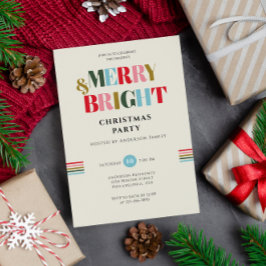 Vrolijk & Helder Retro Kleurrijk Kerstfeest Kaart