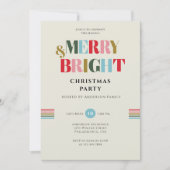 Vrolijk & Helder Retro Kleurrijk Kerstfeest Kaart (Voorkant)
