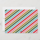 Vrolijk & Helder Retro Kleurrijke Twee Foto Kerstm Feestdagenkaart (Achterkant)