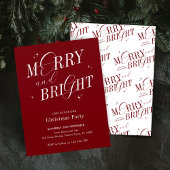 Vrolijk & Helder Rood Elegant Script Modern Kerstm Kaart