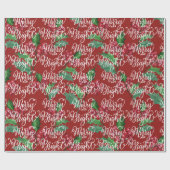 Vrolijk helder rood/groen kerstinpakpapier cadeaupapier (Vlak)