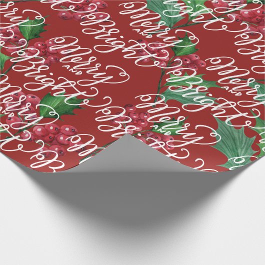 Vrolijk helder rood/groen kerstinpakpapier cadeaupapier (Hoek)