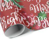 Vrolijk helder rood/groen kerstinpakpapier cadeaupapier (Rol Hoek)