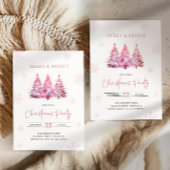 Vrolijk & Helder Roze Kerstfeest Kaart