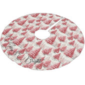 Vrolijk & Helder Roze & Rood Chique Kerstmis Kerstboom Rok (Gekanteld)