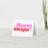 Vrolijk & Helder Roze & Rood Kleurrijke Blank Kers Kaart (Voorkant)