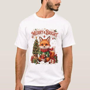 Vrolijk & Helder – Schattige Kerstvos T-shirt