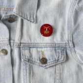 Vrolijk & Helder Schattige Rendier Kerstversiering Ronde Button 3,2 Cm (In situ)