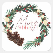 Vrolijk & helder seizoensgebonden vierkante sticker (Voorkant)