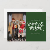 Vrolijk & helder Typografie Foto Kerstmis Feestdagenkaart (Voorkant / Achterkant)