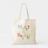 Vrolijk & Helder typografie Kerstkleur Tote Bag (Achterkant)