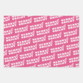 Vrolijk & Helder Typografie Kerstmis Inpakpapier Vel (Voorkant)