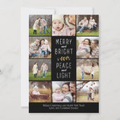 Vrolijk, helder, vrede en licht | Kerstfoto Feestdagenkaart (Voorkant)