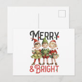  Vrolijk & Helder Vrolijk Kerstfeest Feestdagenkaart (Voorkant / Achterkant)