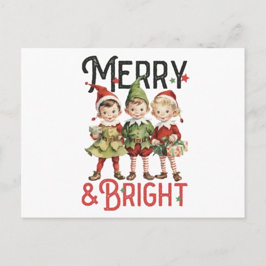  Vrolijk & Helder Vrolijk Kerstfeest Feestdagenkaart (Voorkant)