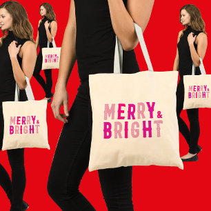 Vrolijk & helder, Vrolijk Kerstfeest, Kerstcadeau Tote Bag