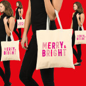 Vrolijk & helder, Vrolijk Kerstfeest, Kerstcadeau Tote Bag
