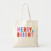 Vrolijk & helder, Vrolijk Kerstfeest, Kerstcadeau Tote Bag (Voorkant)