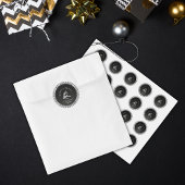 Vrolijk & Helder Zwart Wit Plakken Custom Christma Ronde Sticker