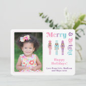 Vrolijk & Helder Zwarte Notenkraker Vrolijk Kerstm Feestdagenkaart (Staand voorkant)