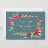 Vrolijk heldere botanische foto Kerstmis Feestdagenkaart (Achterkant)