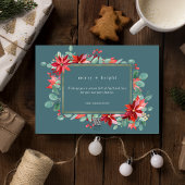 Vrolijk heldere botanische foto Kerstmis Feestdagenkaart