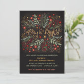 Vrolijk heldere feestelijke kerstbessen Kerstmis Kaart (Staand voorkant)