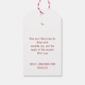 Vrolijk heldere foto overlay bessen rode kerst cadeaulabel