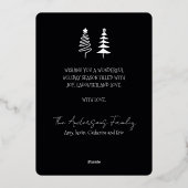 Vrolijk heldere handpalmen met elegante scriptpagi folie feestdagenkaart (Achterkant)