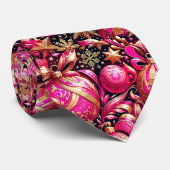 Vrolijk Heldere Kerst Ornamenten Sneeuwvlokken Ste Stropdas (Opgerold)