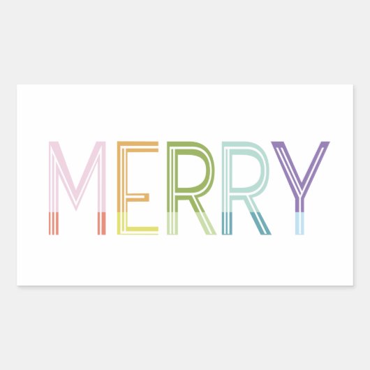 Vrolijk heldere kleurrijke leuke kleurblok sticker (Voorkant)