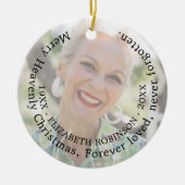 Vrolijk hemels kerstfeest foto gedenkteken keramisch ornament (Voorkant)