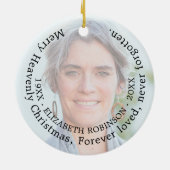 Vrolijk hemels kerstfeest foto gedenkteken keramisch ornament (Achterkant)