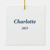 Vrolijk Heybourne kerstornament Keramisch Ornament (Achterkant)