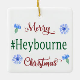 Vrolijk Heybourne kerstornament Keramisch Ornament